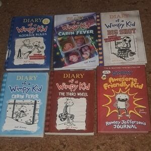 Diary of a Wimpy Kid Book  Set Of 6  - Multicolor hard and soft cover